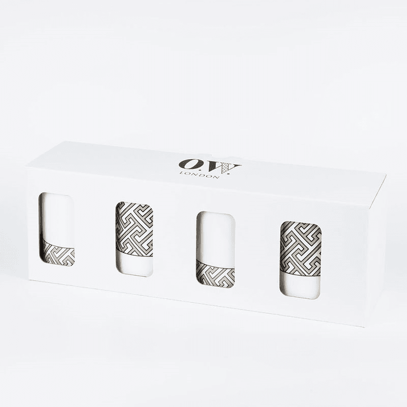 Maze Set of 4 Mugs, 350ml, Truffle