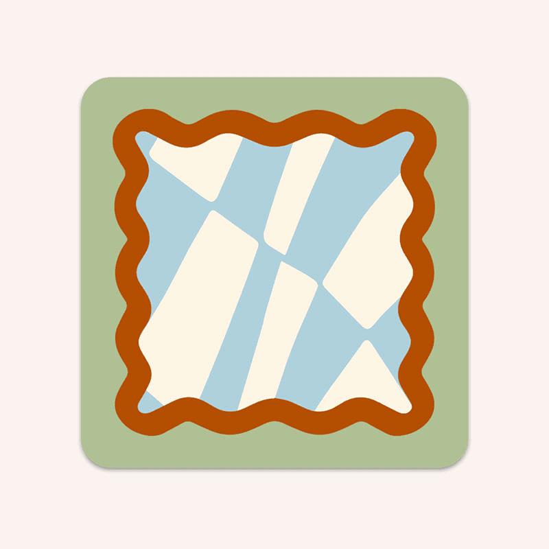 Chessboard Set of 6 Coasters, 10 x 10cm, Multi