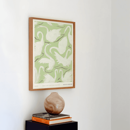 Image showing the Swans Recycled Paper Print, A3, Green product.