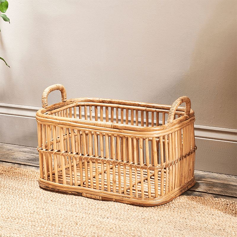 Rammi Rattan Laundry Basket, H53cm, Natural