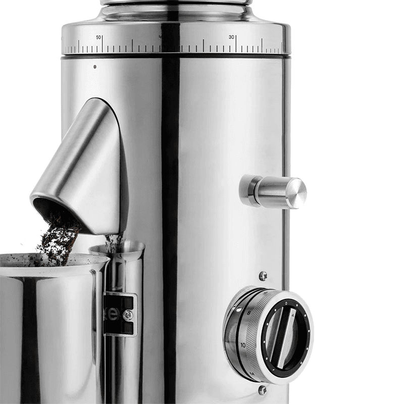 Flat Burr Coffee Grinder, 27cm, Stainless Steel