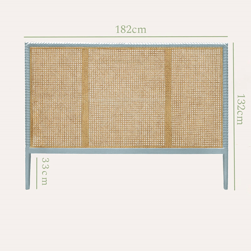 Pavillion Super King Wooden Headboard, Blue