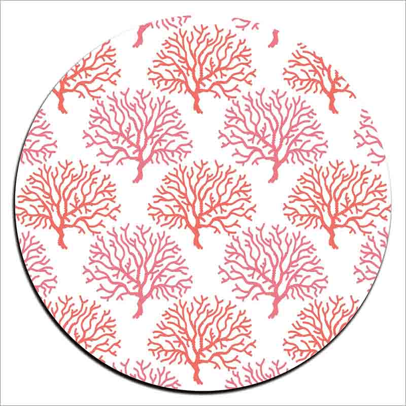 Coral Reef Boxed Set of 4 Table Mats, D25.5cm, Dusky Pink