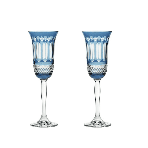 Image showing the Belgravia Set of 2 Champagne Flutes, 180ml, Blue product.