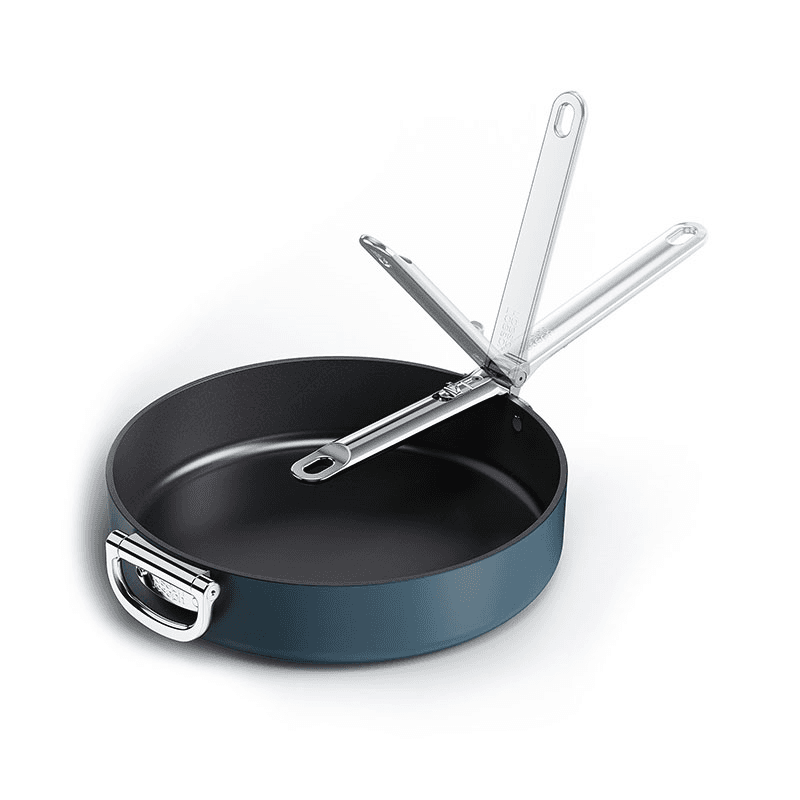 Space Folding Frying Pan, 30cm, Midnight Blue