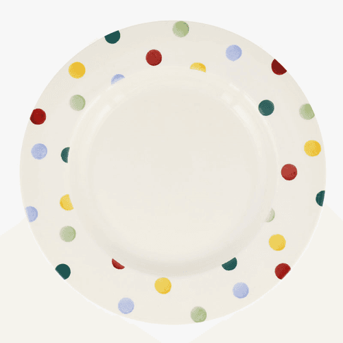 Image showing the Polka Dot Plate, D27cm, Cream product.
