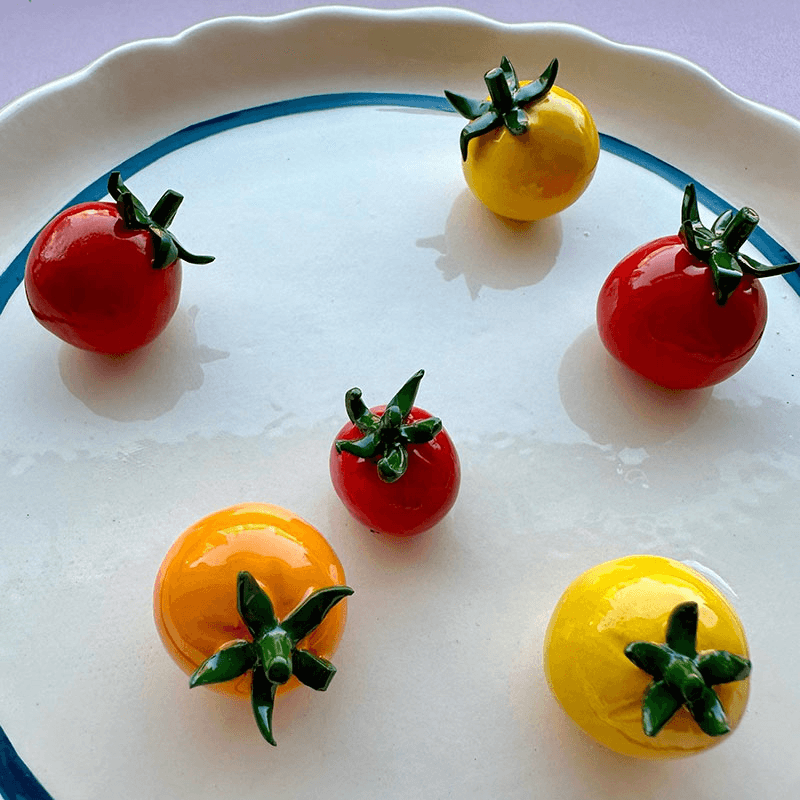 Minnie-Mae Studio Cherry Tomato Plate, D22cm, Multi