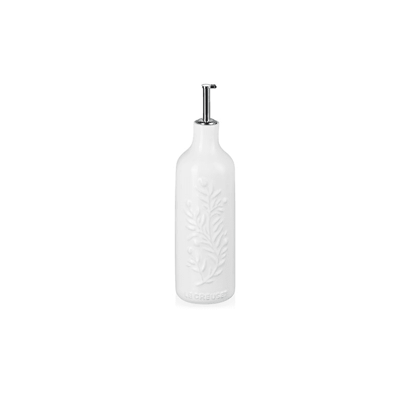 Olive Collection Stoneware Oil Cruet, 600ml, Cotton