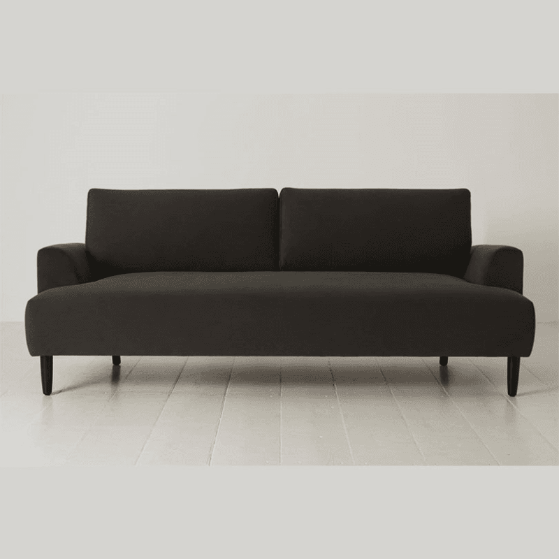 Model 05 3 Seater Velvet Sofa, Charcoal
