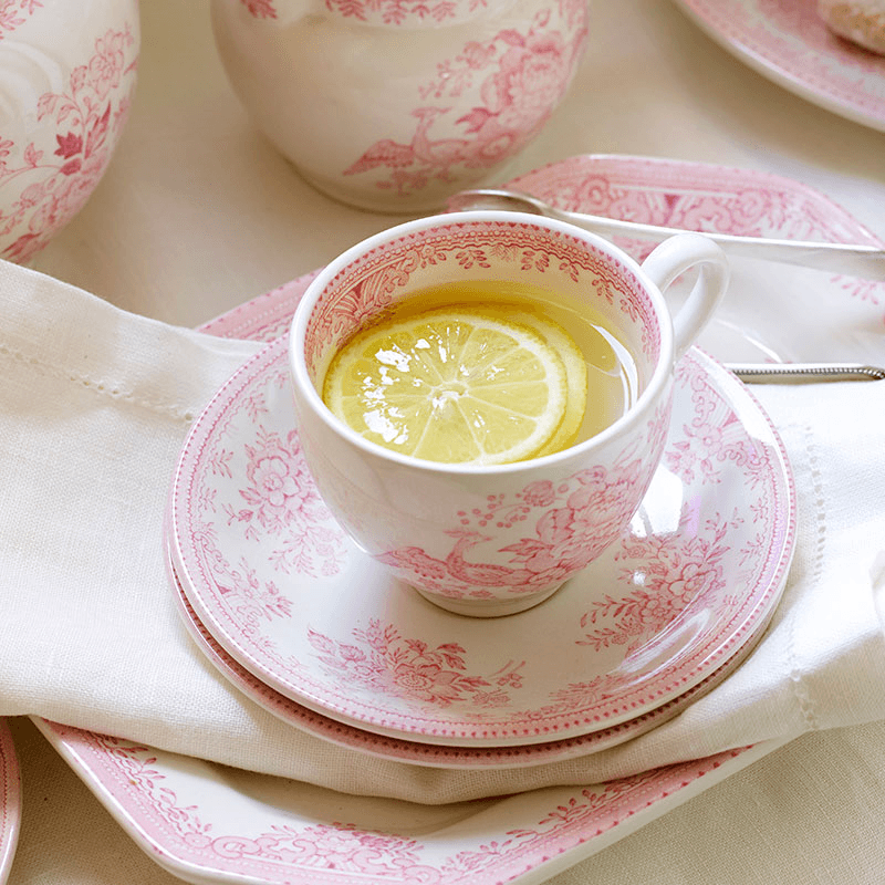 Asiatic Pheasants Breakfast Saucer, D16.5cm, Pink