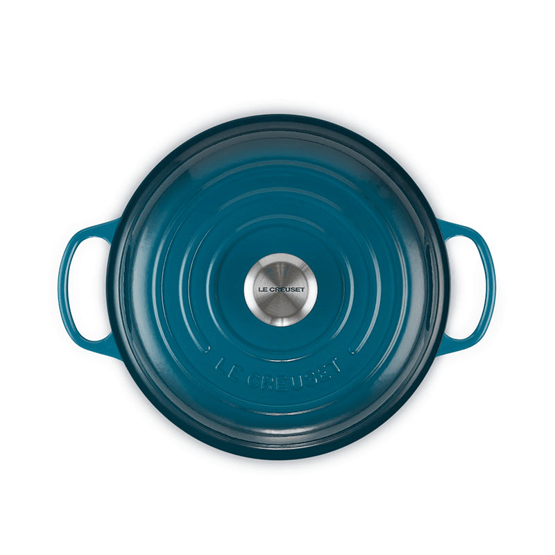 Signature cast iron Shallow casserole, 26cm/2.2L, Deep Teal