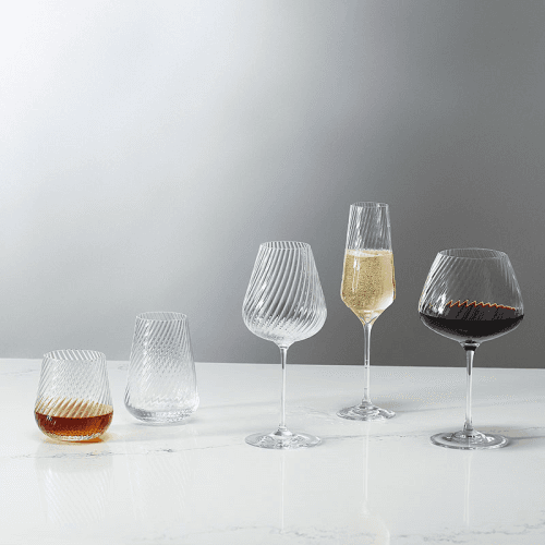 Image showing the Vera Wang Swirl Set of 2 Highball Glasses, 440ml, Clear product.
