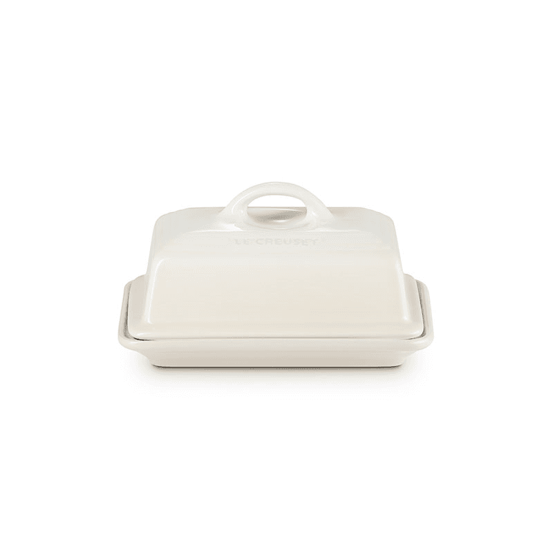 Stoneware Butter dish, 17 x 13 x 9cm, Meringue