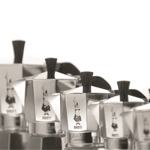 Image showing the Moka Express Aluminium stovetop coffee maker, 9 cup, Silver product.