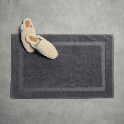 Image showing the Organic 600gsm The Bath Mat, 50 x 80cm, Slate product.