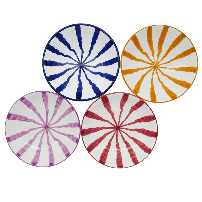 Wave Set of 4 Pasta Bowls, D21cm, Multi