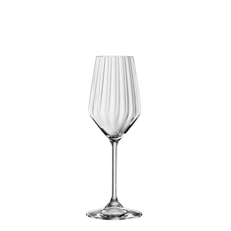 LifeStyle Set of 4 Champagne Glasses, 310ml, Clear