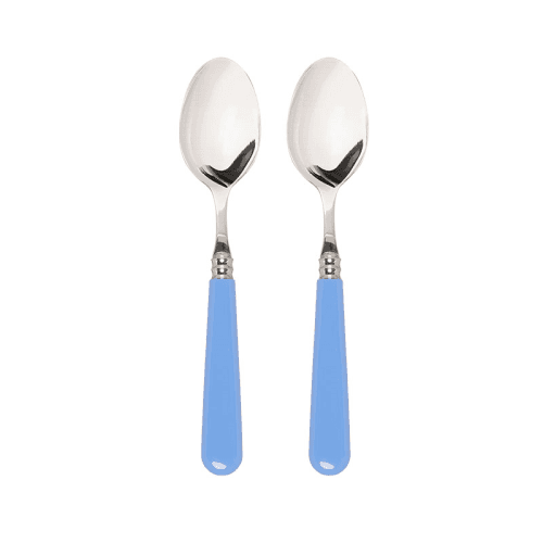 Image showing the Set of 2 Teaspoons, Sky Blue product.