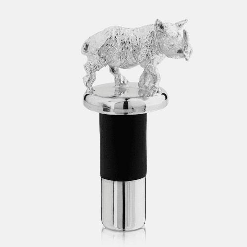 Image showing the The Highland Safari Collection Wine bottle stopper, D5 x H8cm, Silver Plate product.