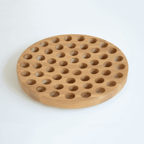 Image showing the Geo Fruit bowl, H4.5 x W36cm, Oak product.