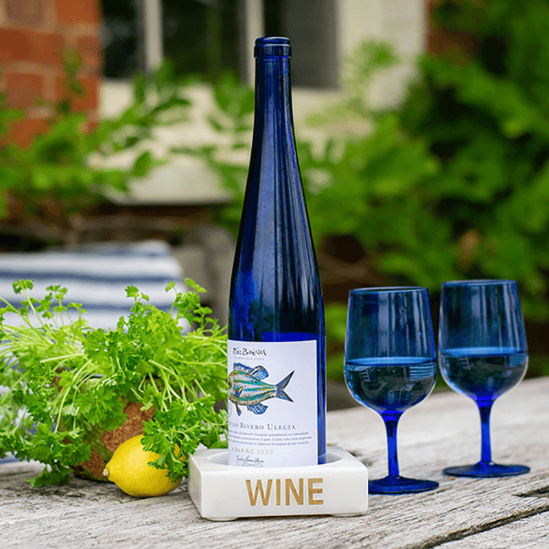 Wine Bottle Holder, L12.5x W12.5 x H3.5cm, White
