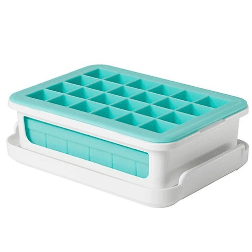 Image showing the Covered silicone ice cube tray - cocktail cubes product.