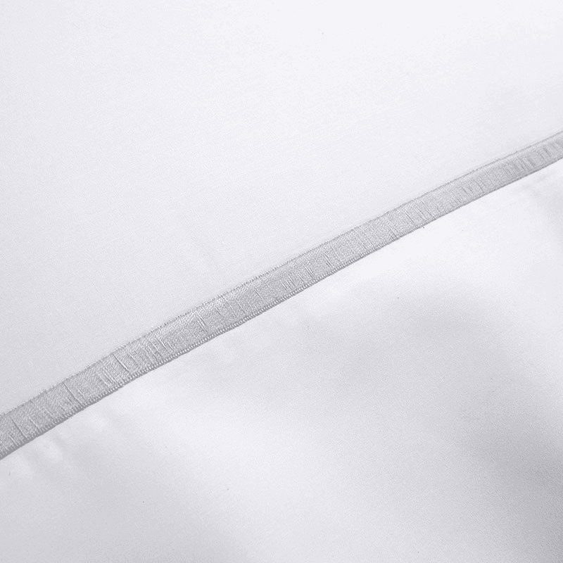 Athena - 500 Thread Count Cotton Percale Standard Pillowcase, 50 x 75cm, Silver
