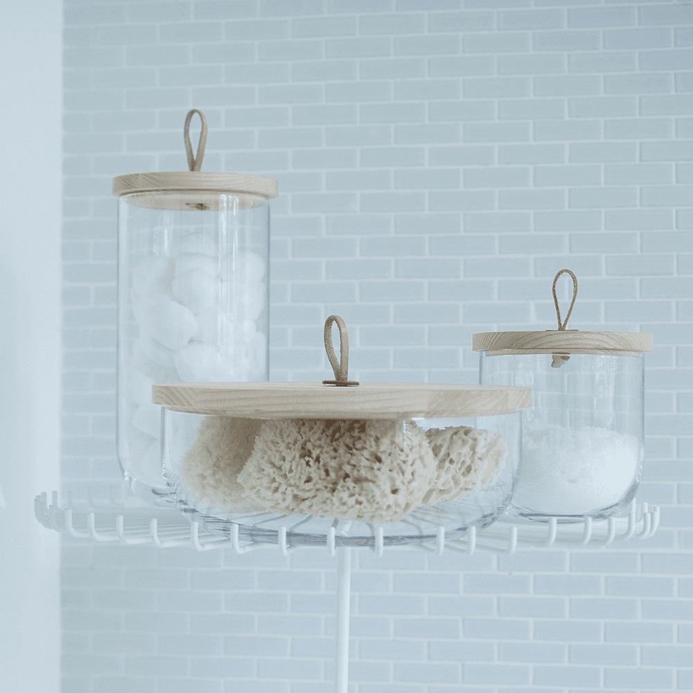 Ivalo Storage container with ash lid, H15.5cm, clear