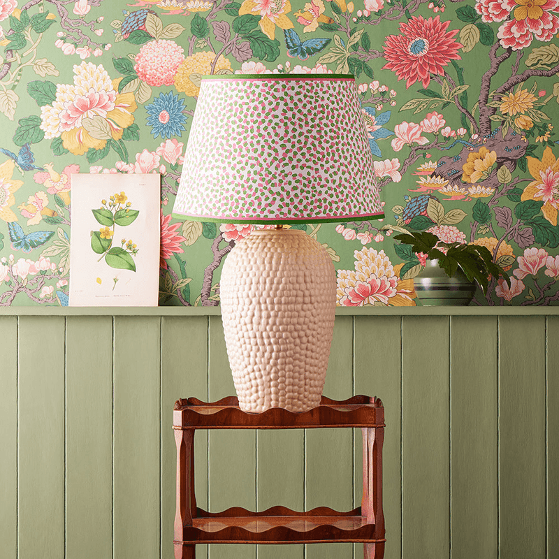 Empire Straight Shade Polka Dot Paper By GP & J Baker, 30cm, Pink/Green