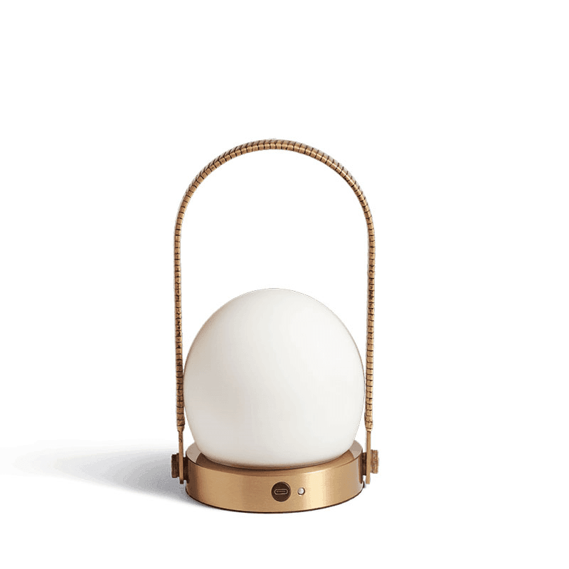 Neoma Wireless Table Lamp, H25cm, White & Gold