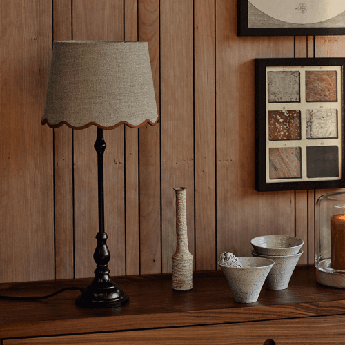 Image showing the Scallop Table Lamp, H56cm, Red product.