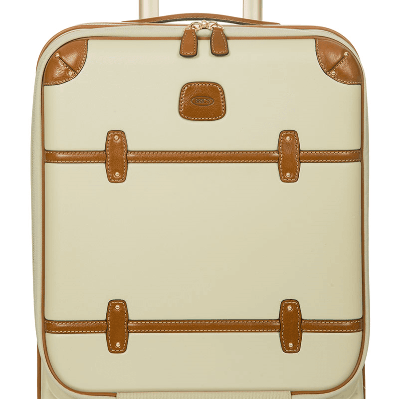 Bellagio Carry-On Suitcase with Front Pocket, H55 x L38 x W23/27cm, Cream