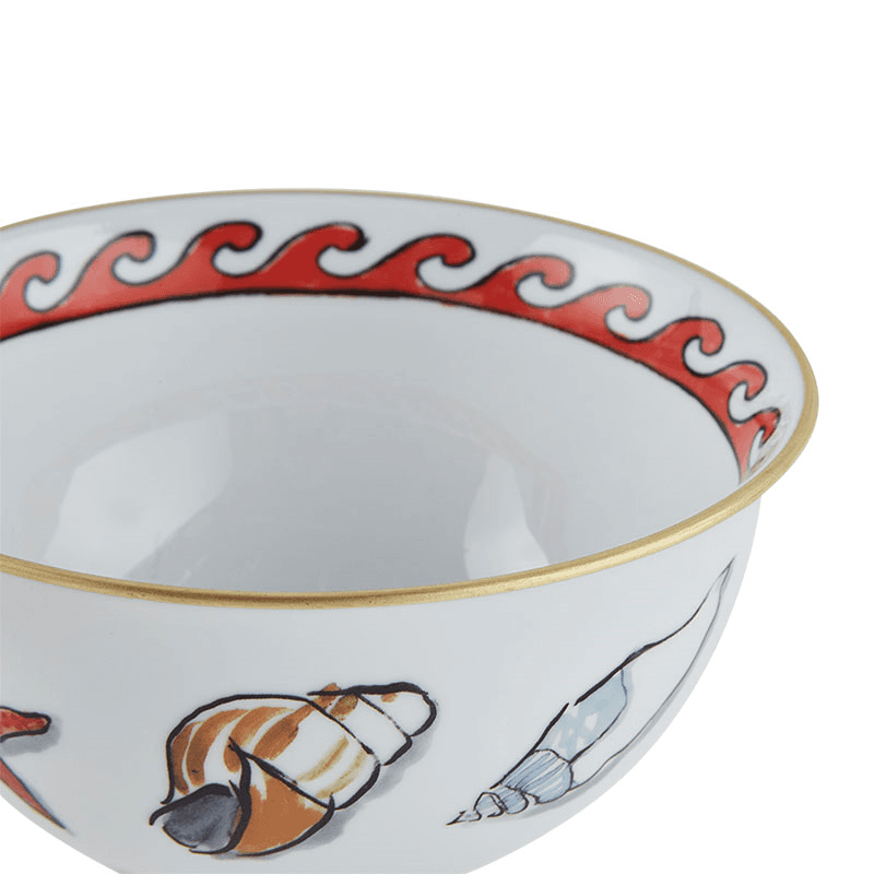 Il Viaggio Di Nettuno Hand-decorated Porcelain Bowl, White, 17cm