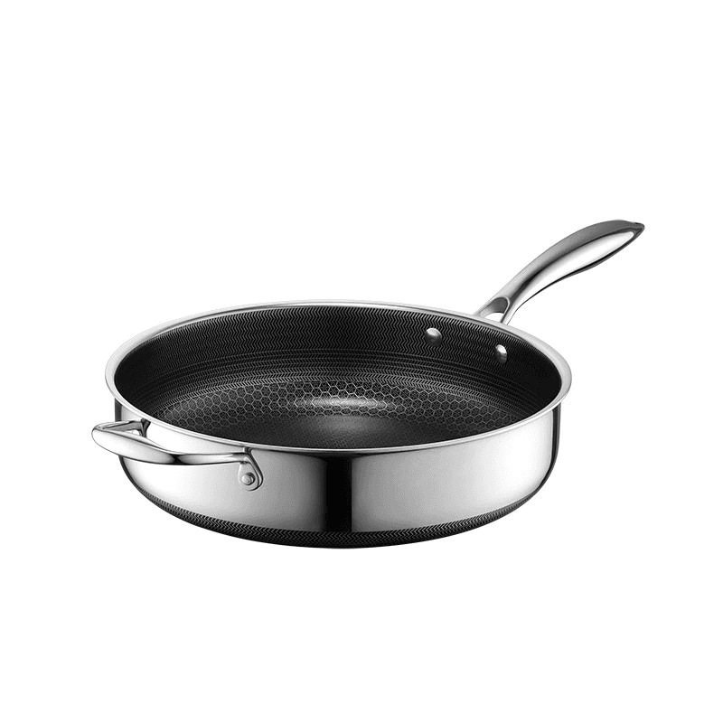 Hybrid Deep Saute Pan with Lid, 4.3L, Steel