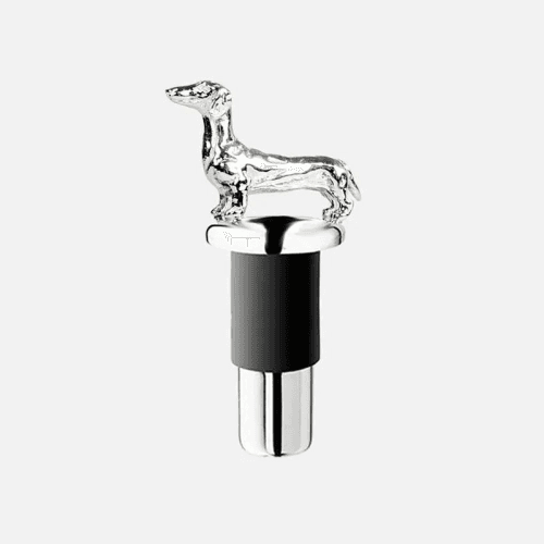 Image showing the Dachshund Silver Plated Bottle Stopper, 8 x 5cm, Silver product.