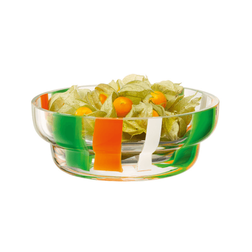 Image showing the Folk Bowl, D15cm, Green/Orange/White product.