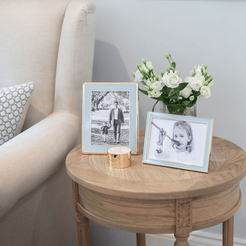 Enamel Photo Frame, 5 x 7", Powder Grey