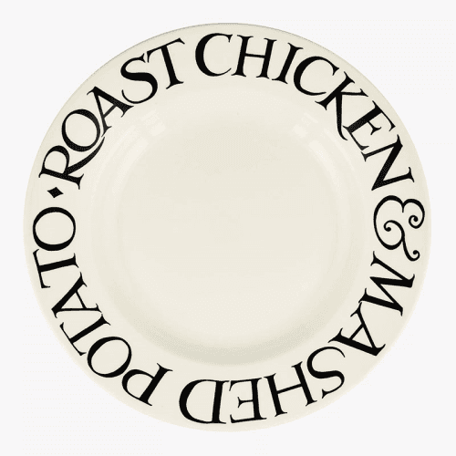 Image showing the Black Toast Roast Chicken Plate, D27cm, Cream product.