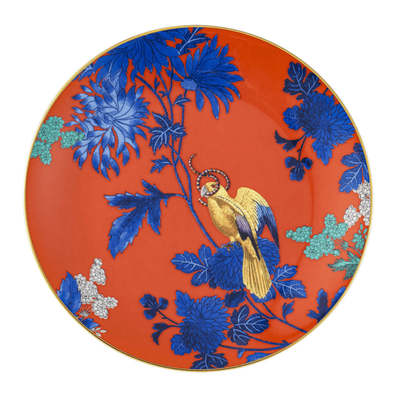 Wonderlust Golden Parrot Coupe Plate, D20cm, Orange