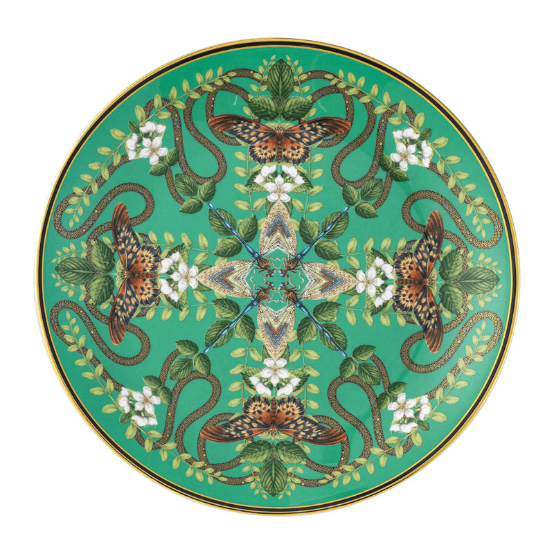 Wonderlust Emerald Forest Coupe Plate, D20cm, Green