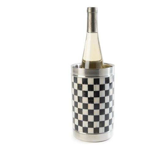 Image showing the Courtly Check Wine cooler, 12cm, black & white product.