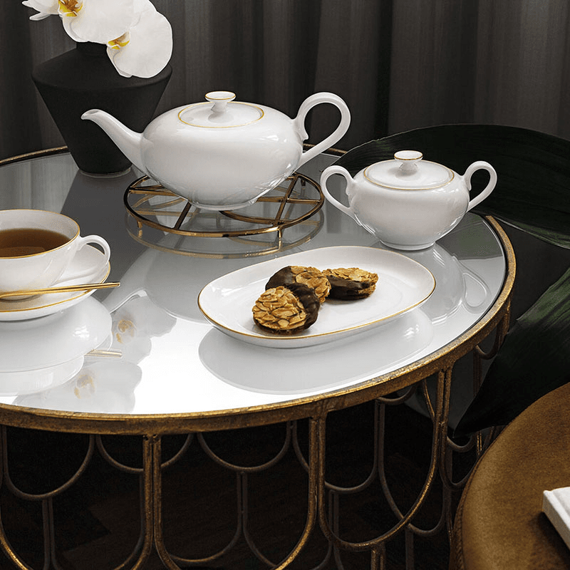 Anmut Gold Teapot, 1l, white/gold