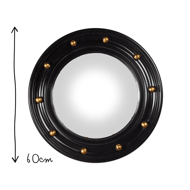 Lauren Mirror, 60cm, Black