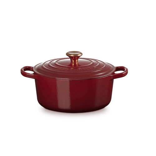 Image showing the Signature Cast Iron Round Casserole, 22cm, Garnet product.