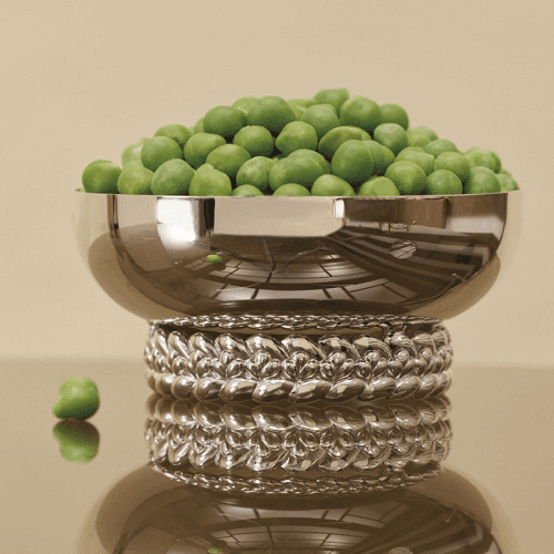 Image showing the Babylone Bowl, D14cm, Silver product.