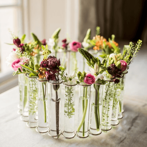Image showing the Circular Test Tube Vase, H14.5 x D31cm/tube D2.5cm product.