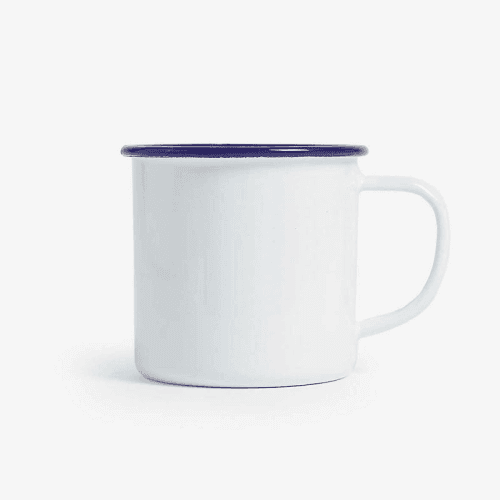 Image showing the Mug; White with Blue Rim product.
