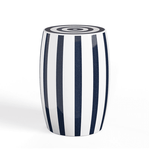 Image showing the Rander Ceramic Stool, H47cm, Sapphire/White product.