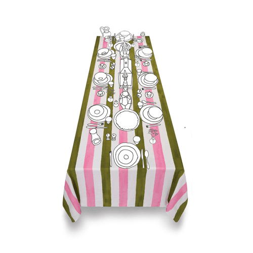 Image showing the Stripes Tablecloth, L165 x W300cm, Multi product.