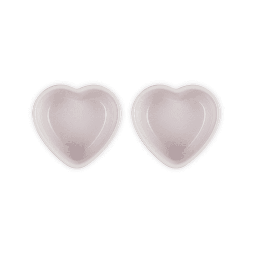 Image showing the Heart Set of 2 Ramekins, Shell Pink product.
